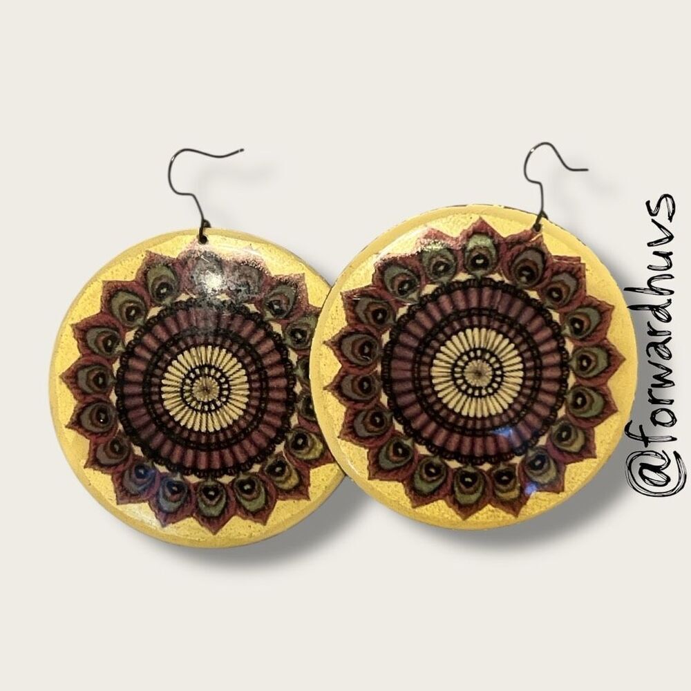 Bundle Sale 3 for $15 | Vintage 1970s Mandala Enamel on Copper/Brass Base